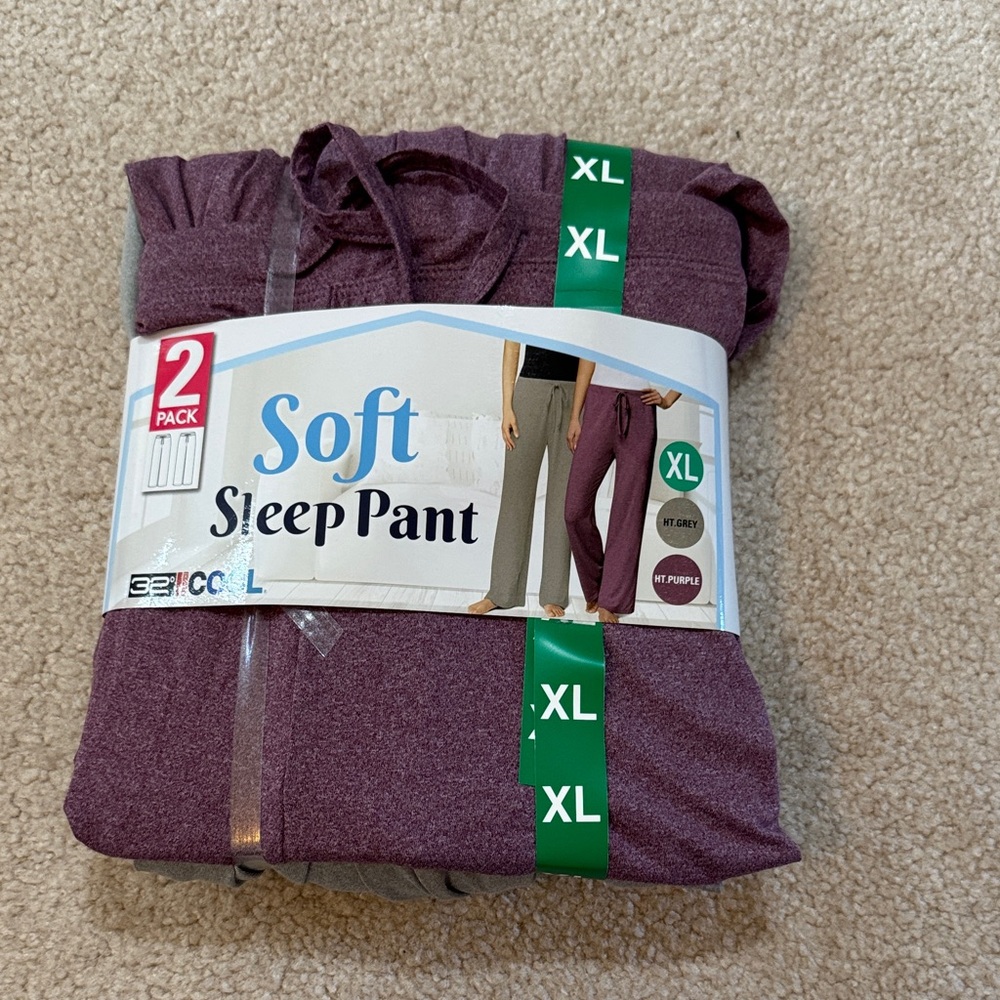 Cozy Comfort Women's Sleep Pant 2-Pack - Plum and Gray